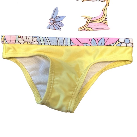 Wonder Nation Baby Girl Long Sleeve Rash Guard Swimsuit UPF 50.  12Months NWT - Picture 2 of 6